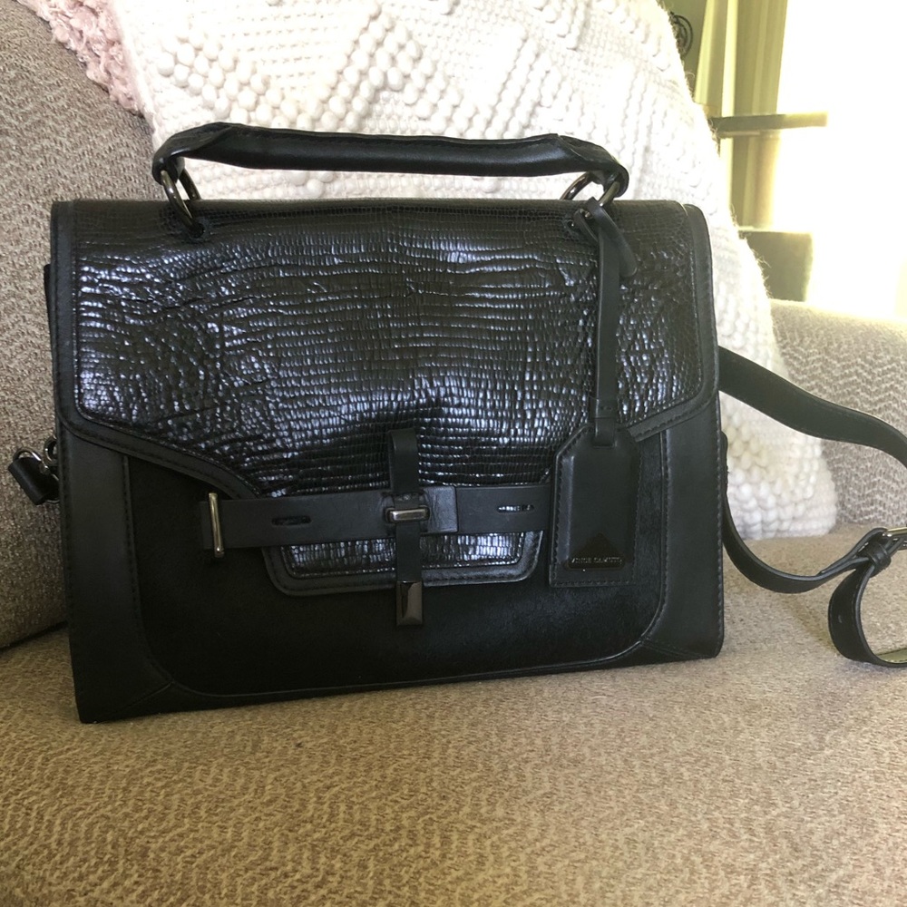 Vince Camuto Black 'Max' Leather Satchel